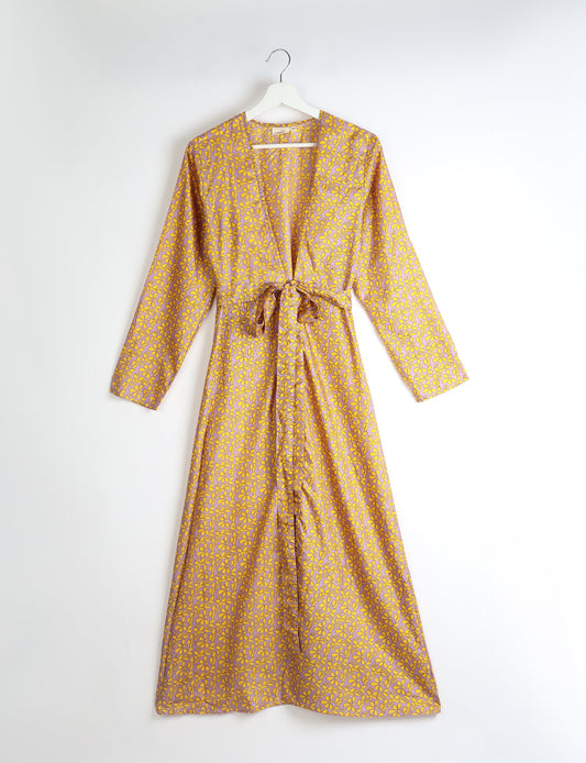 Beach Robe - Yellow Floral