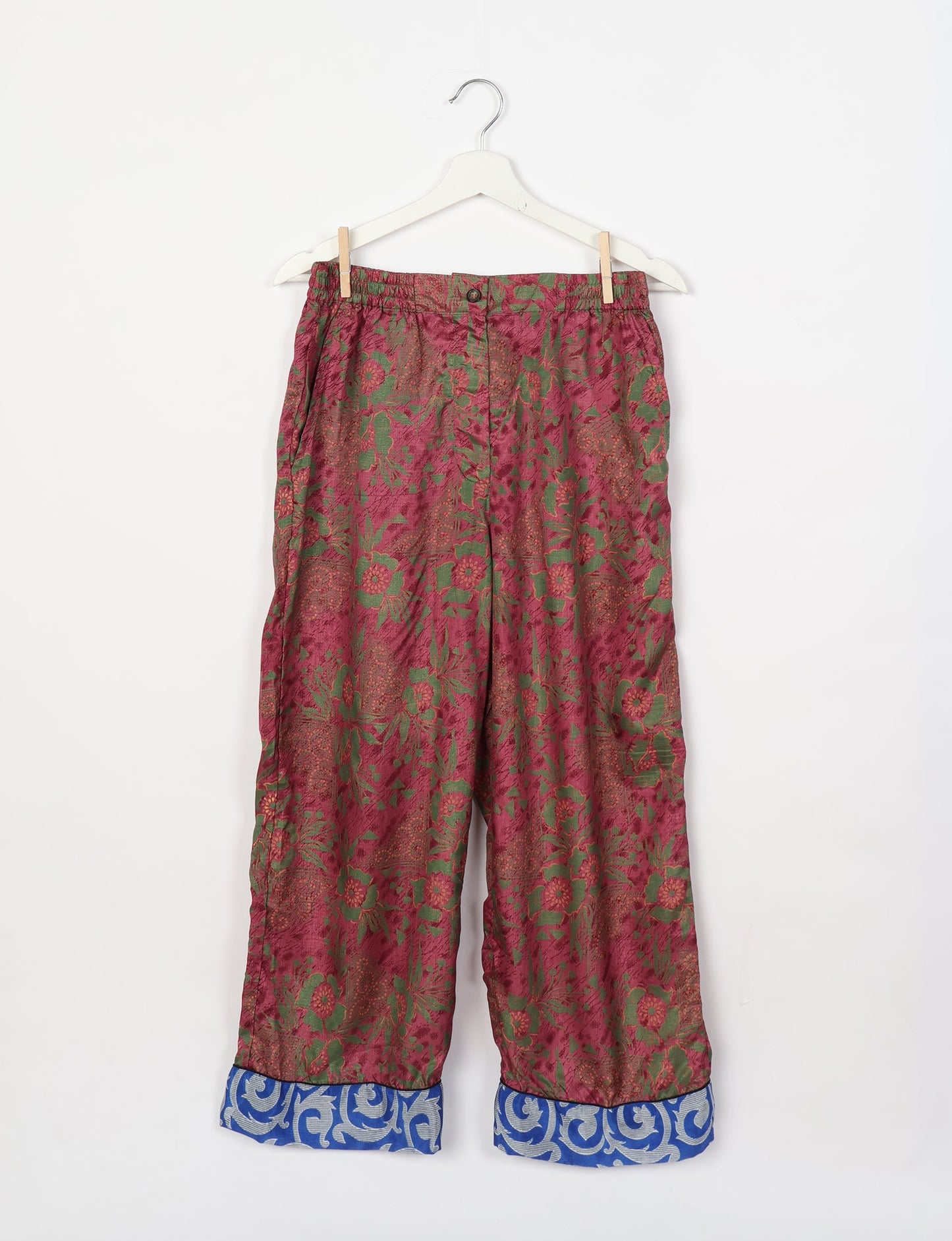 Chic long-sleeve pajama set made from recycled materials, representing eco friendly products, repurposed clothing, and zero waste clothing in green fashion.