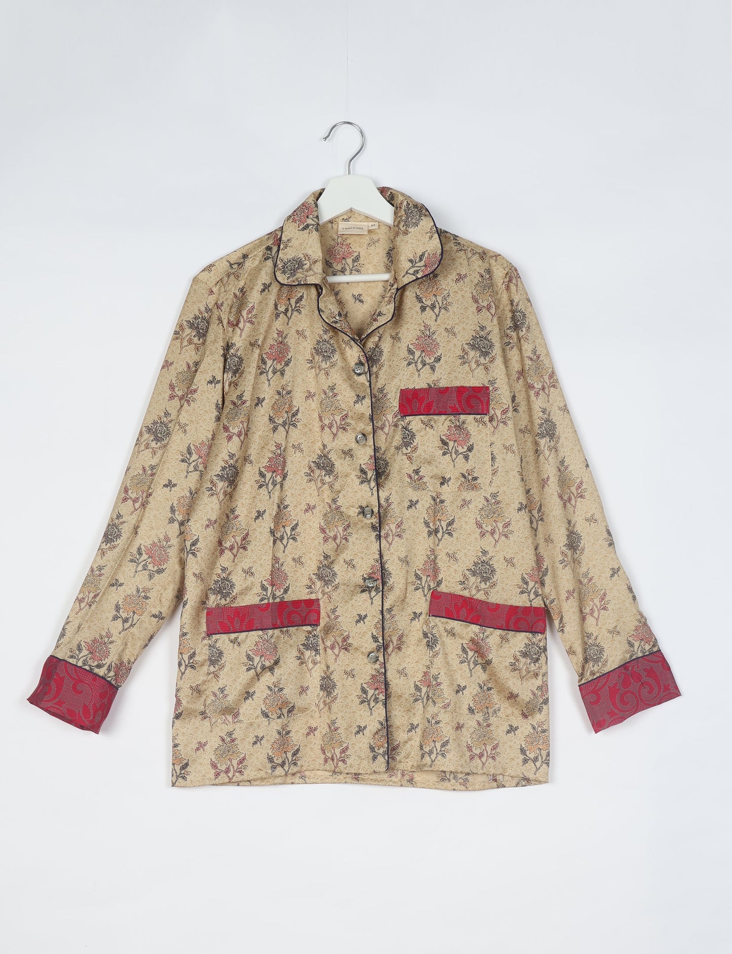 Pj Set Long With Long Sleeves - Beige Floral