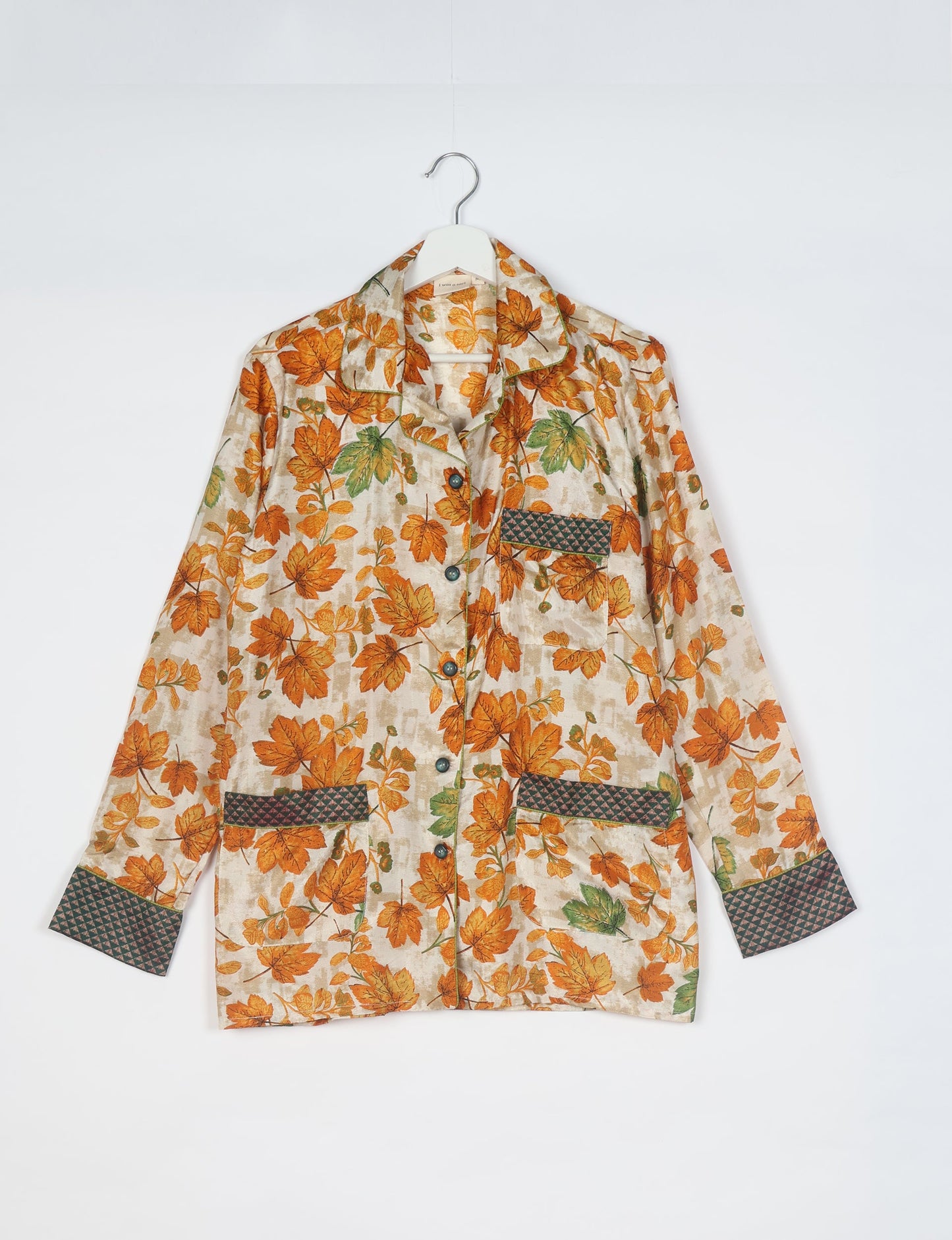 Pj Set Long With Long Sleeves - Beige Leaves