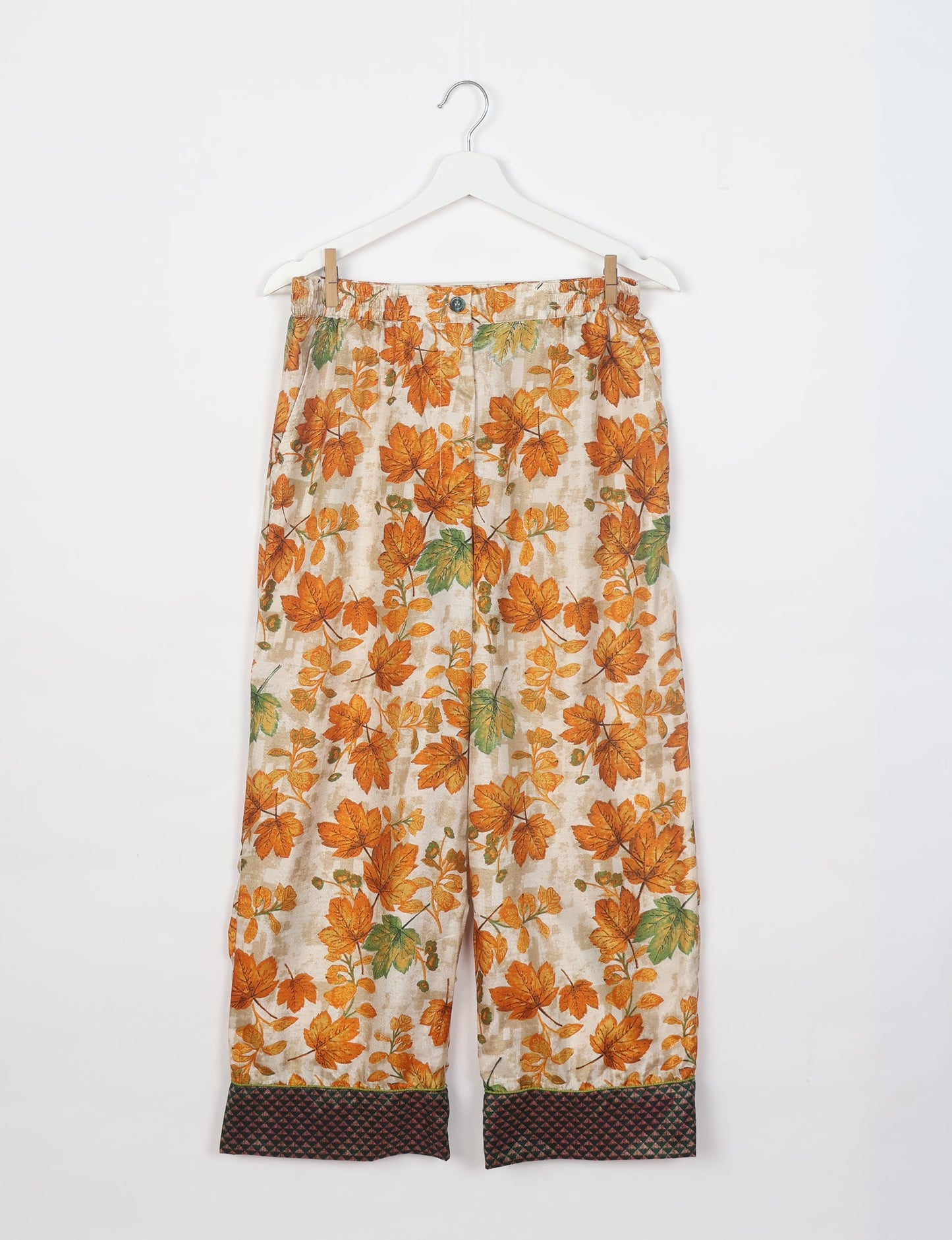 Pj Set Long With Long Sleeves - Beige Leaves