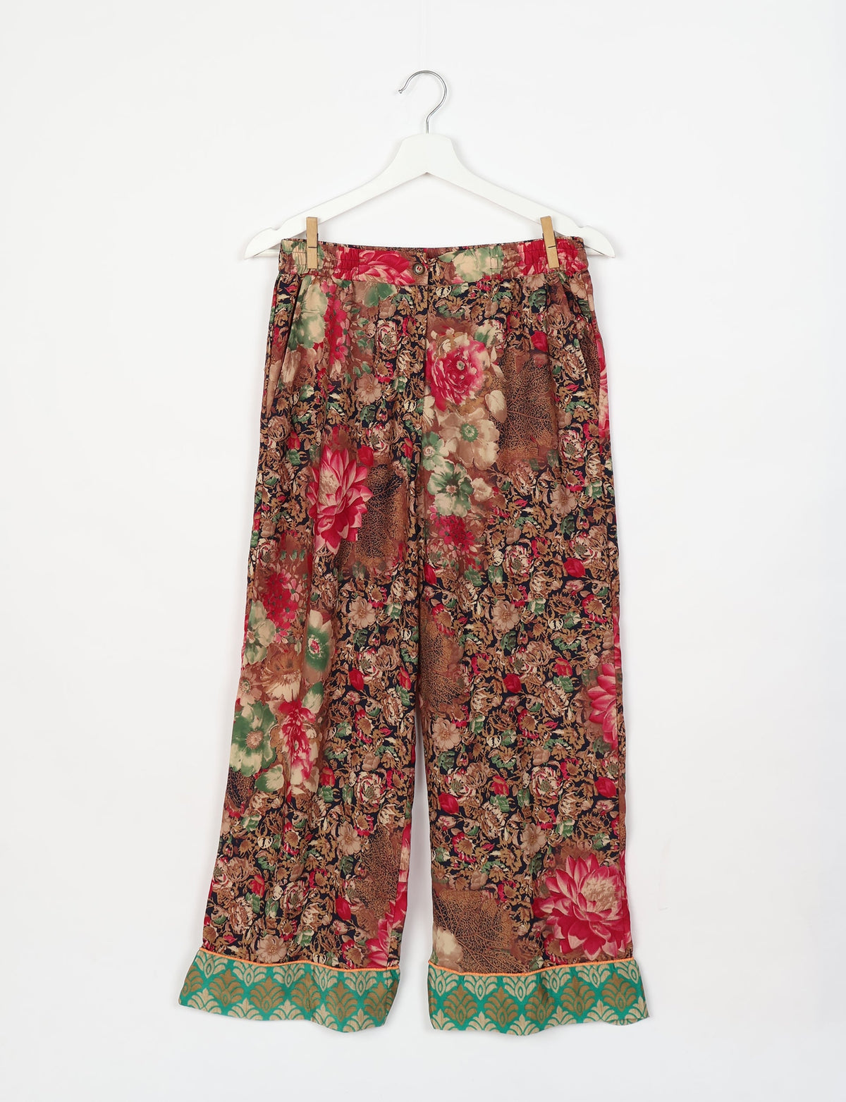 Chic long-sleeve pajama set made from recycled materials, representing eco friendly products, repurposed clothing, and zero waste clothing in green fashion.