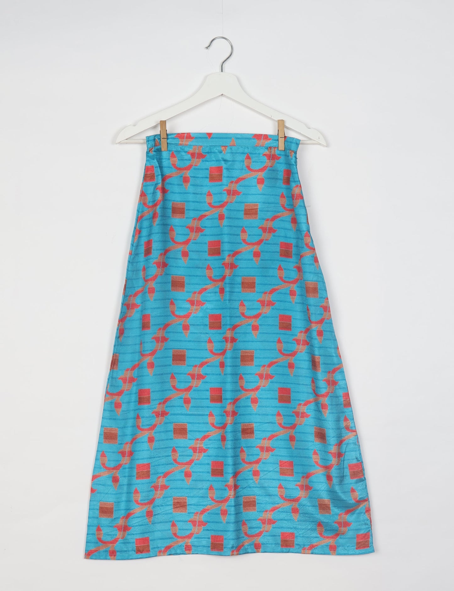 A Line Skirt - Blue Abstract