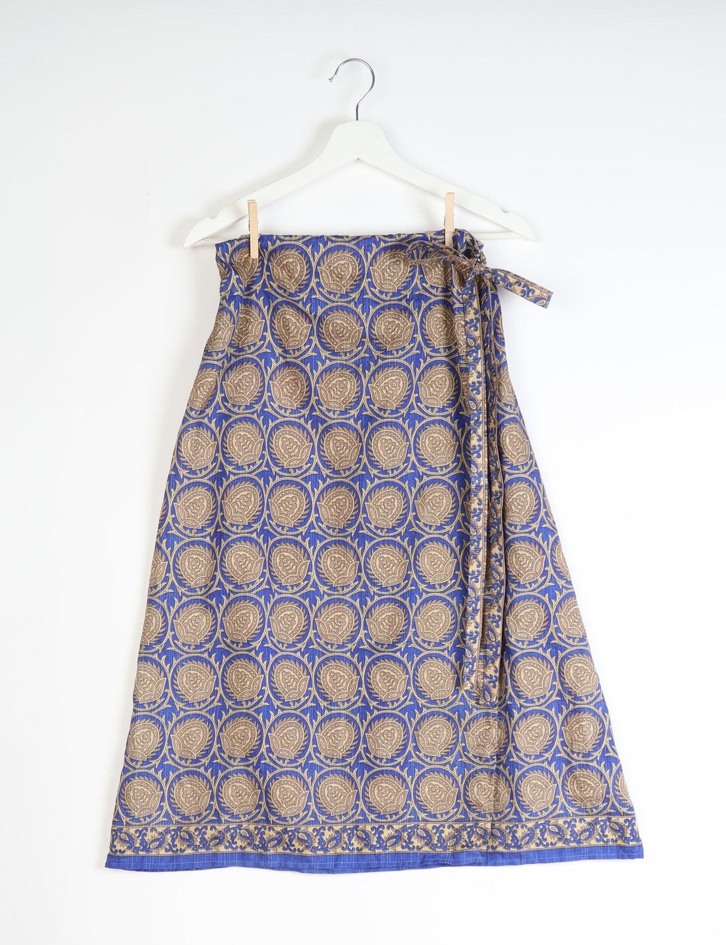 Long Wraparound Skirt - Orange Floral