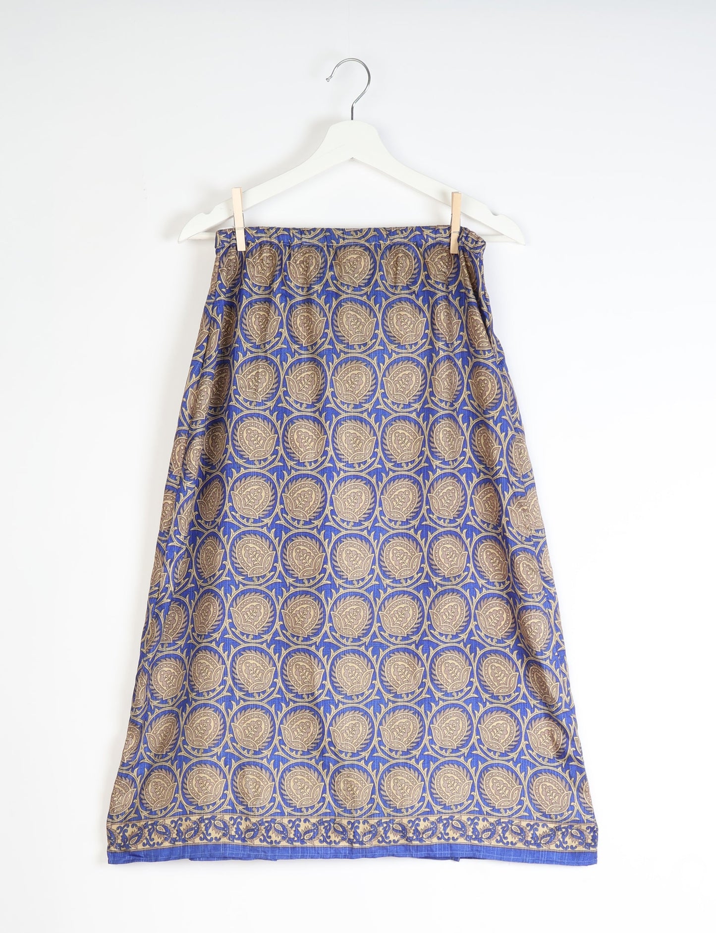 Long Wraparound Skirt - Orange Floral