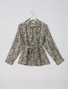 Shirt mit Gürtel - Beige Tropical