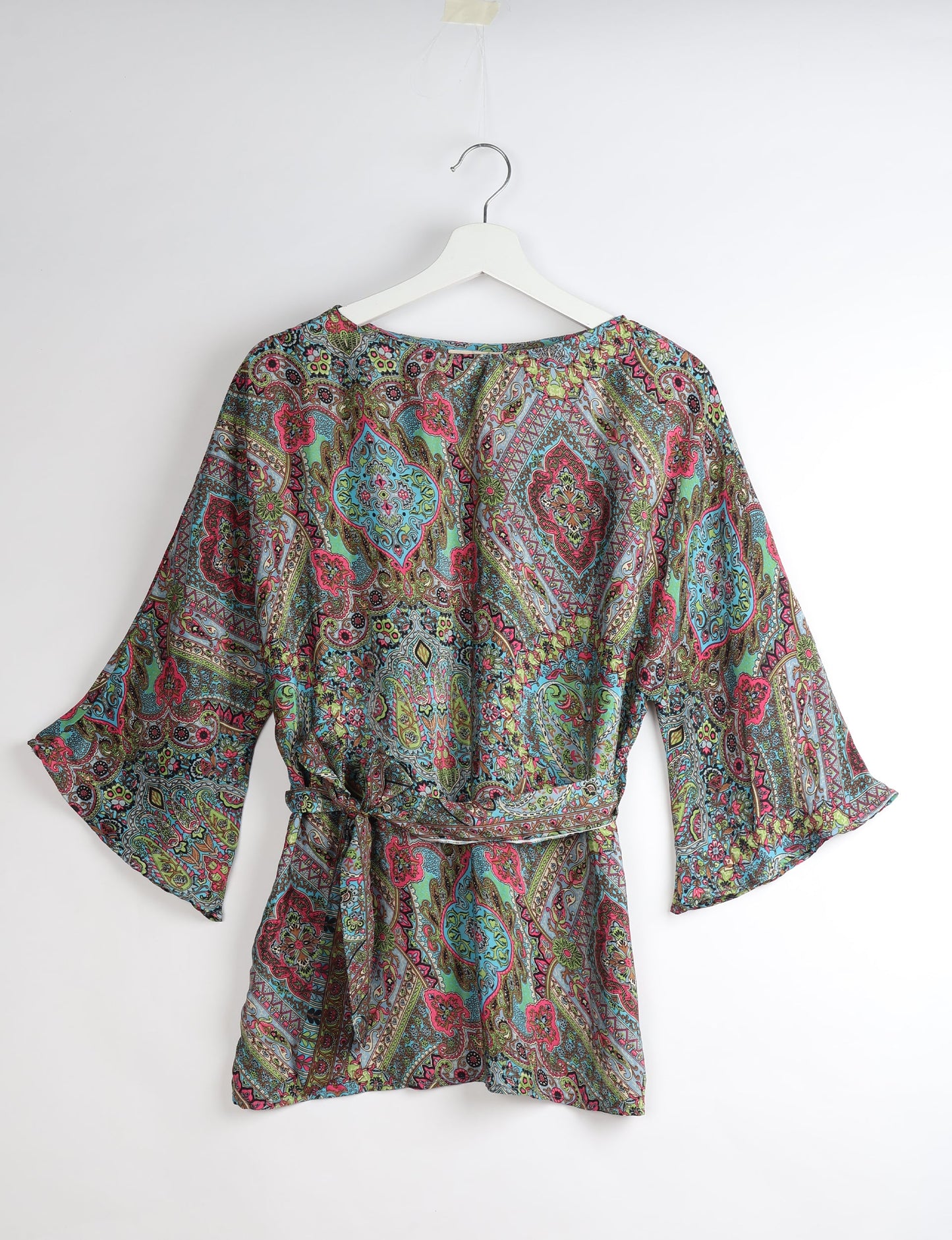 Upcycled women’s Belt Top made from pre-loved saris, showcasing eco friendly cloth, carbon neutral clothing, circular fashion design, environmentally friendly clothing, and second hand clothing elegance.