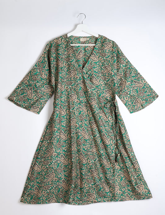 Sunset Coat - Green Paisley