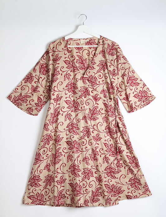 Sunset Coat - Beige Leaves