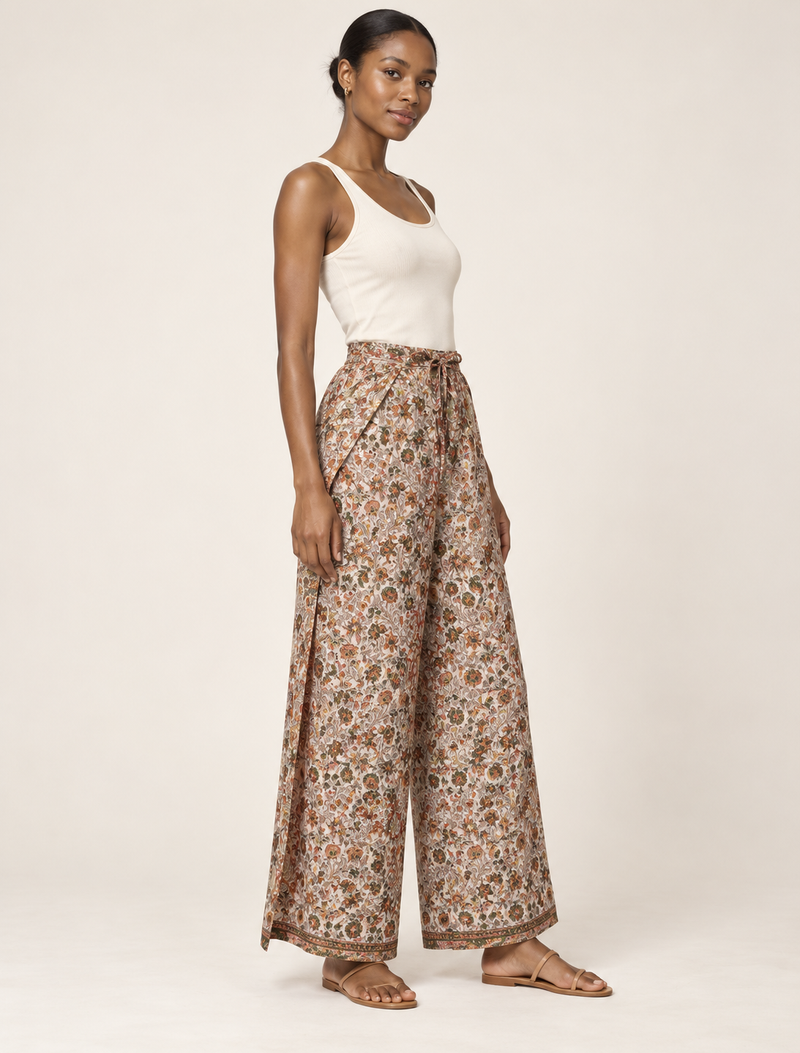 Panta Pareo - Beige Floral