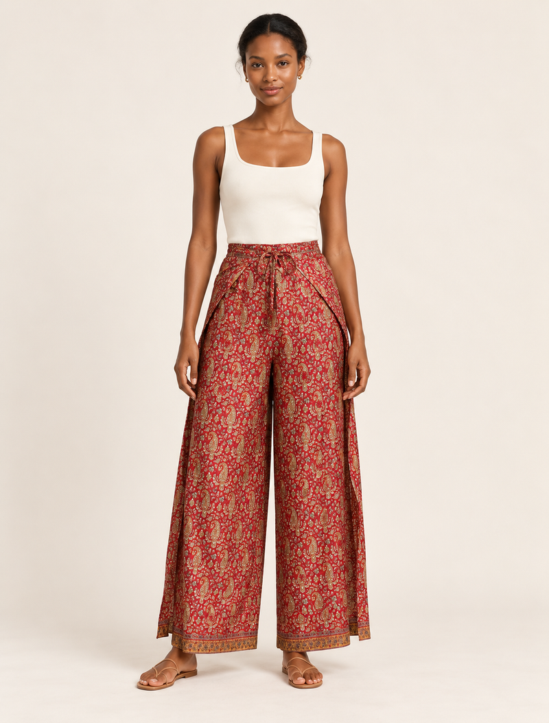 Immerse yourself in the vibrant allure of our PANTA PAREO – a distinctive piece made from handpicked, pre-worn saris, and carefully reworked by local artisans. This pareo is more than just a getaway must-have; it's a sustainable statement. Ideal as a layer over a bikini or a stylish throw, it brings eco-friendly charm to any room in your home. Embrace the colorful elegance of repurposed saris with the PANTA PAREO – an essential addition to your wardrobe for conscious and stylish living.