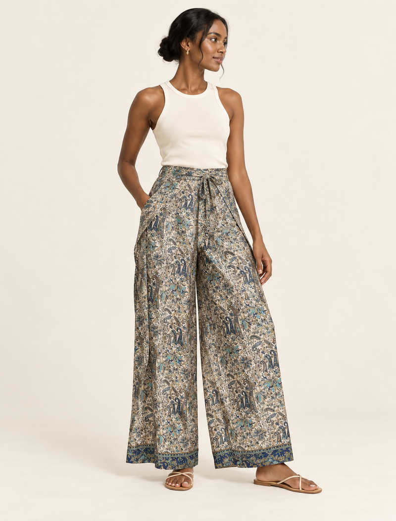 Immerse yourself in the vibrant allure of our PANTA PAREO – a distinctive piece made from handpicked, pre-worn saris, and carefully reworked by local artisans. This pareo is more than just a getaway must-have; it's a sustainable statement. Ideal as a layer over a bikini or a stylish throw, it brings eco-friendly charm to any room in your home. Embrace the colorful elegance of repurposed saris with the PANTA PAREO – an essential addition to your wardrobe for conscious and stylish living.