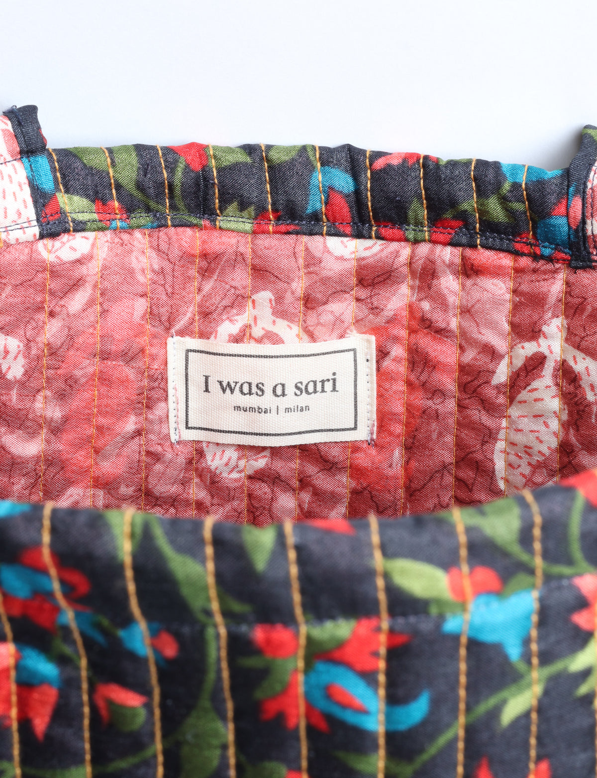 Elevate your style sustainably with our QUILTED SHOPPER BAG. Soft textures, vibrant colors, and a positive impact on people and the planet. Perfect for the office, shopping, or happy hour. Crafted from pre-loved saris for eco-conscious fashionistas!