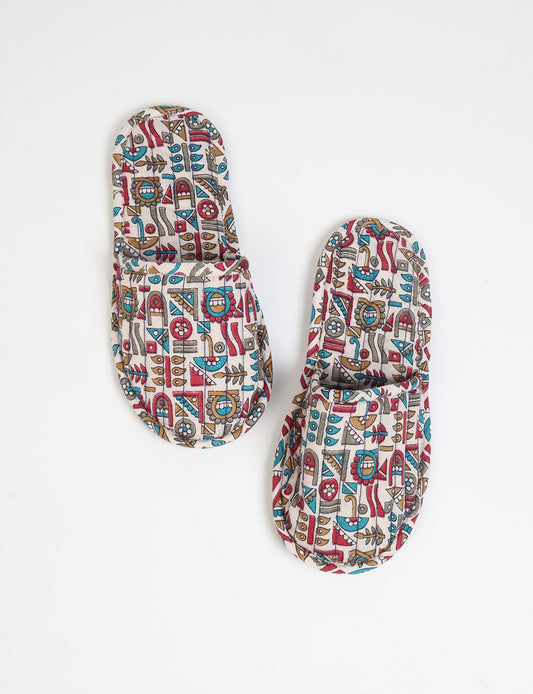 Elevate your downtime with our Quilted Slippers. Ethical, sustainable, and crafted by female artisans in Mumbai, these slippers offer cushioned comfort with a touch of chic style. Warm on the inside, fashionable on the outside, step into sustainable luxury.