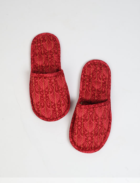 Elevate your downtime with our Quilted Slippers. Ethical, sustainable, and crafted by female artisans in Mumbai, these slippers offer cushioned comfort with a touch of chic style. Warm on the inside, fashionable on the outside, step into sustainable luxury.