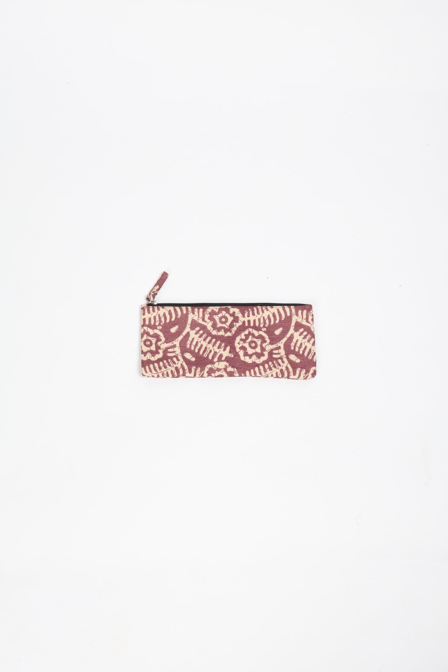 Eco-conscious quilted pencil pouch with waterproof lining made from upcycled garments, reflecting the values of circular fashion, carbon neutral fashion, and repurposed clothing. A perfect example of green fashion and sustainable women's clothing.
