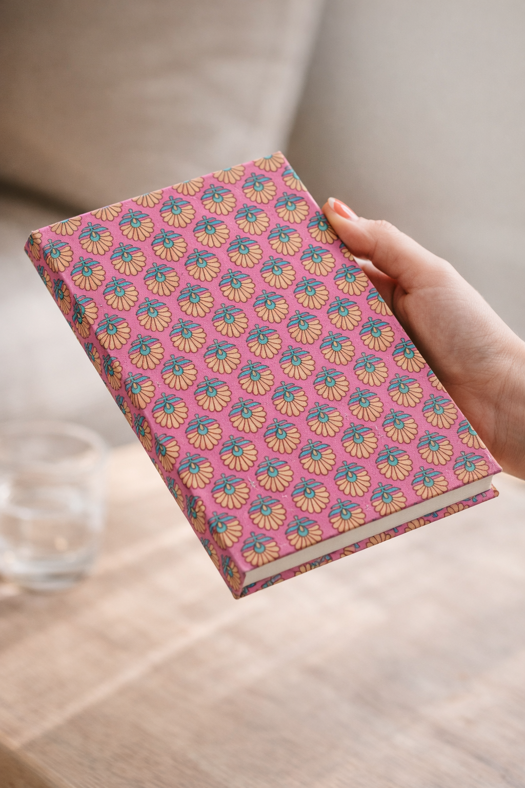 A5 Hard Cover Notebook - Pink Floral