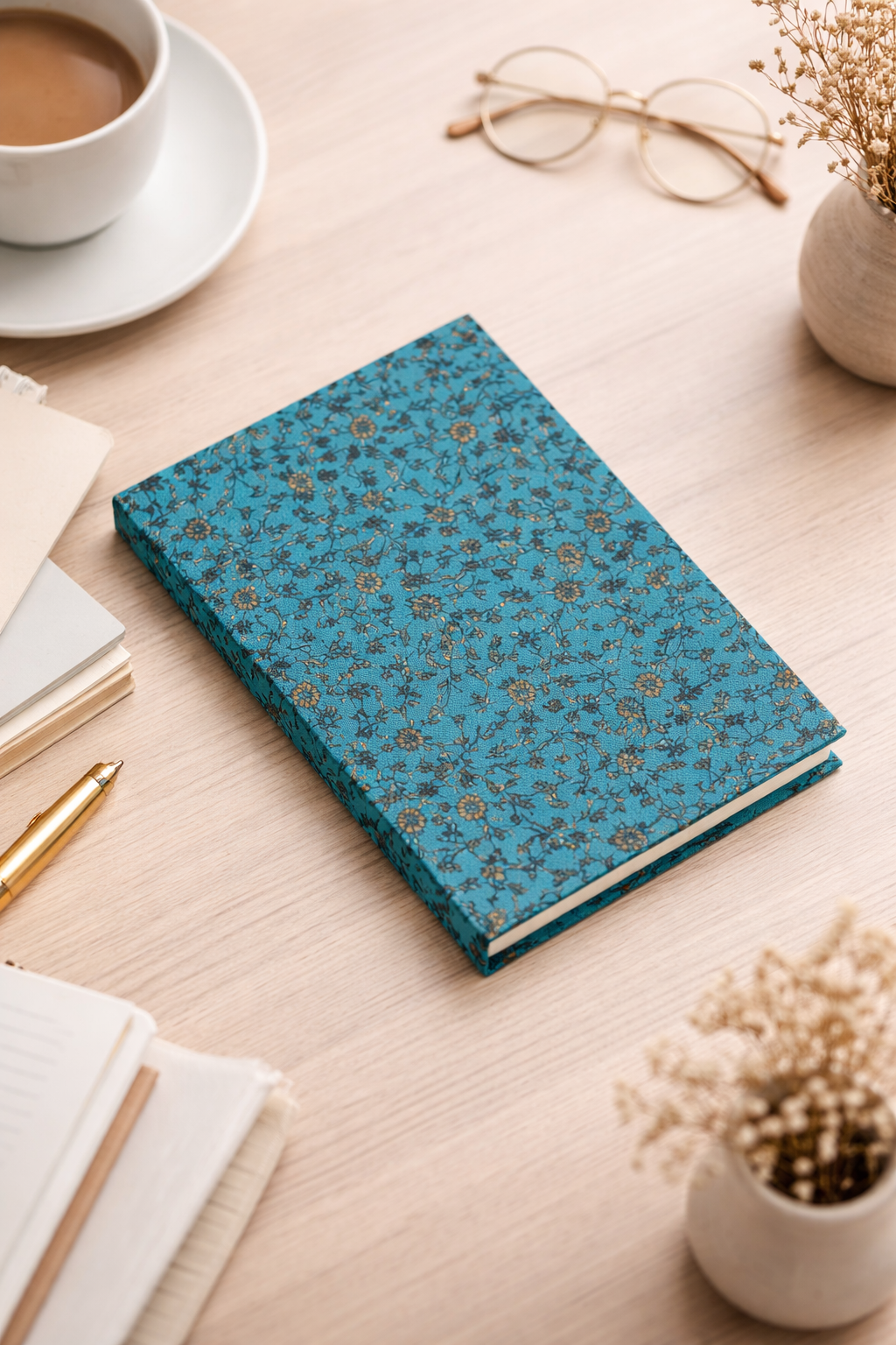 A5 Hard Cover Notebook - Blue Tropical
