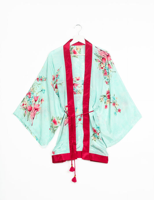 Chic and versatile KIMONO ROBE PRINT with a belt and loose straight-line sleeves. Throw it over swimwear, a t-shirt and shorts, leggings, or jeans for an instant style upgrade. Embrace fashionable versatility with this statement piece.