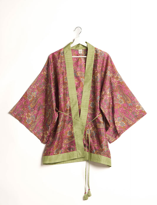 Chic and versatile KIMONO ROBE PRINT with a belt and loose straight-line sleeves. Throw it over swimwear, a t-shirt and shorts, leggings, or jeans for an instant style upgrade. Embrace fashionable versatility with this statement piece.