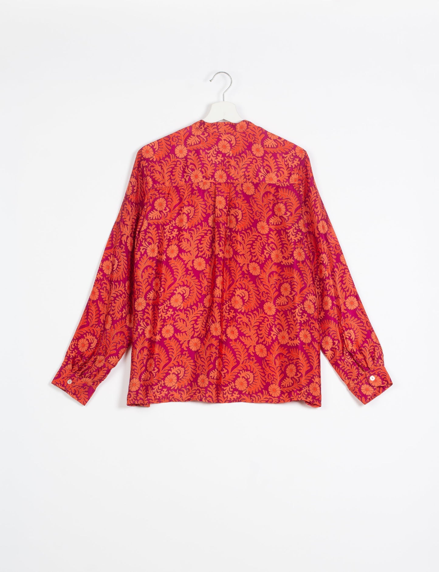 Versatile DAY BLOUSE, a sustainable wardrobe essential with a classic Johnny collar and full sleeves. Lightweight fabric for a comfortable fit, perfect for dressing up or down. Explore ethical clothing and green fashion with this eco-friendly and timeless piece, perfect for any occasion.