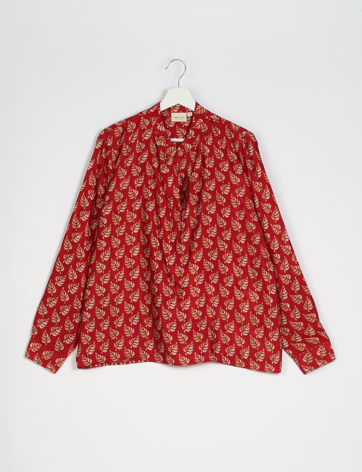 Versatile DAY BLOUSE, a sustainable wardrobe essential with a classic Johnny collar and full sleeves. Lightweight fabric for a comfortable fit, perfect for dressing up or down. Explore ethical clothing and green fashion with this eco-friendly and timeless piece, perfect for any occasion.