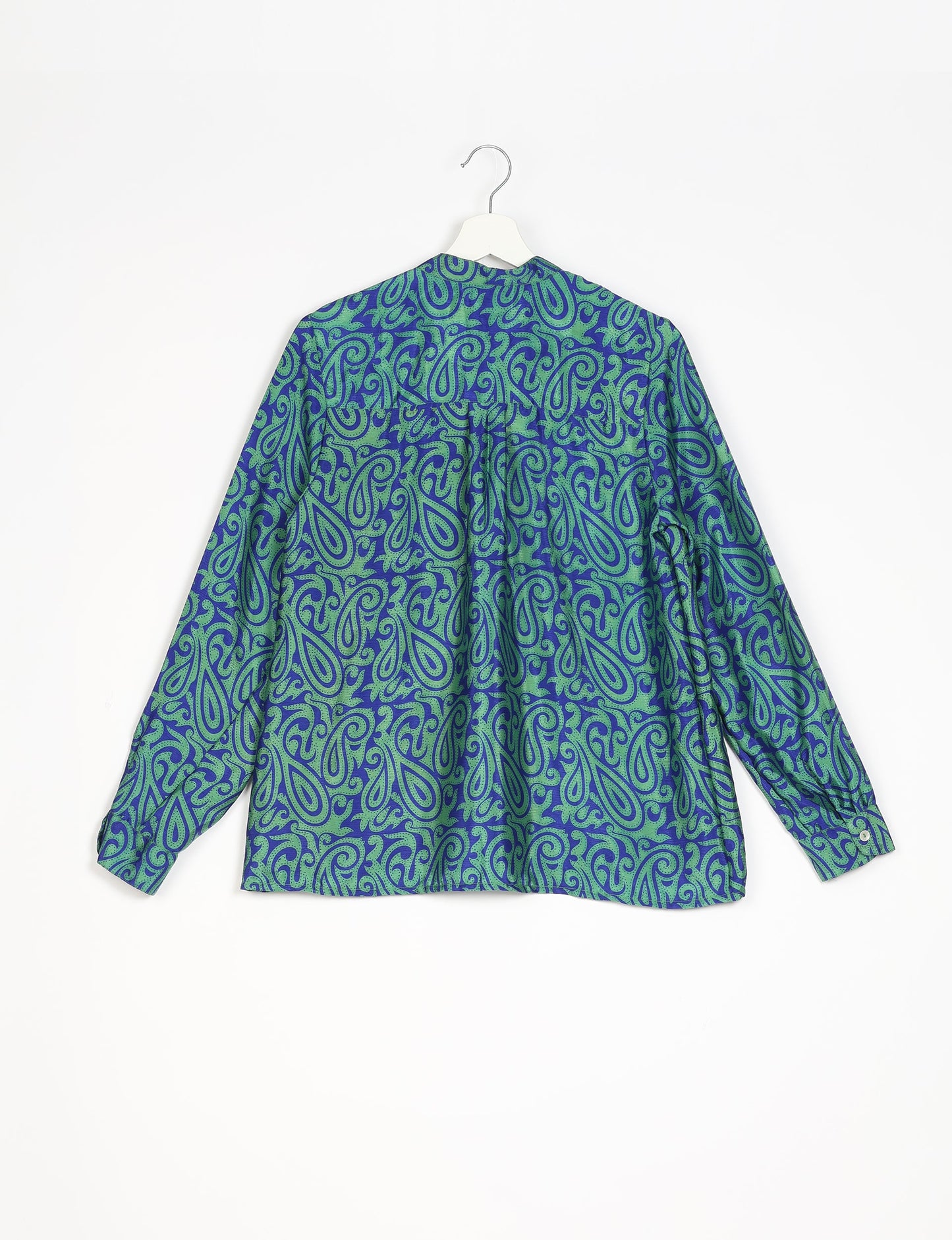 Versatile DAY BLOUSE, a sustainable wardrobe essential with a classic Johnny collar and full sleeves. Lightweight fabric for a comfortable fit, perfect for dressing up or down. Explore ethical clothing and green fashion with this eco-friendly and timeless piece, perfect for any occasion.