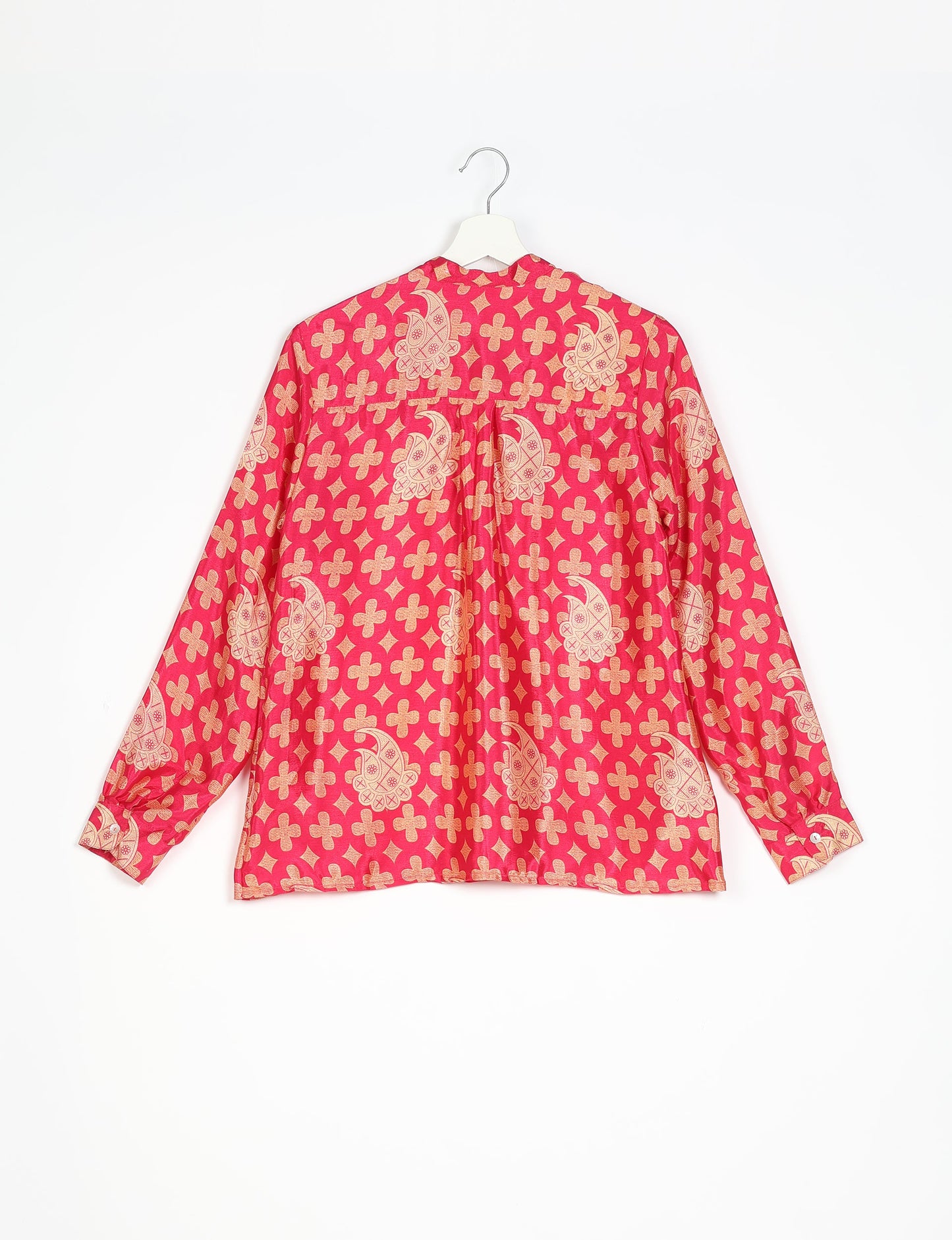 Versatile DAY BLOUSE, a sustainable wardrobe essential with a classic Johnny collar and full sleeves. Lightweight fabric for a comfortable fit, perfect for dressing up or down. Explore ethical clothing and green fashion with this eco-friendly and timeless piece, perfect for any occasion.