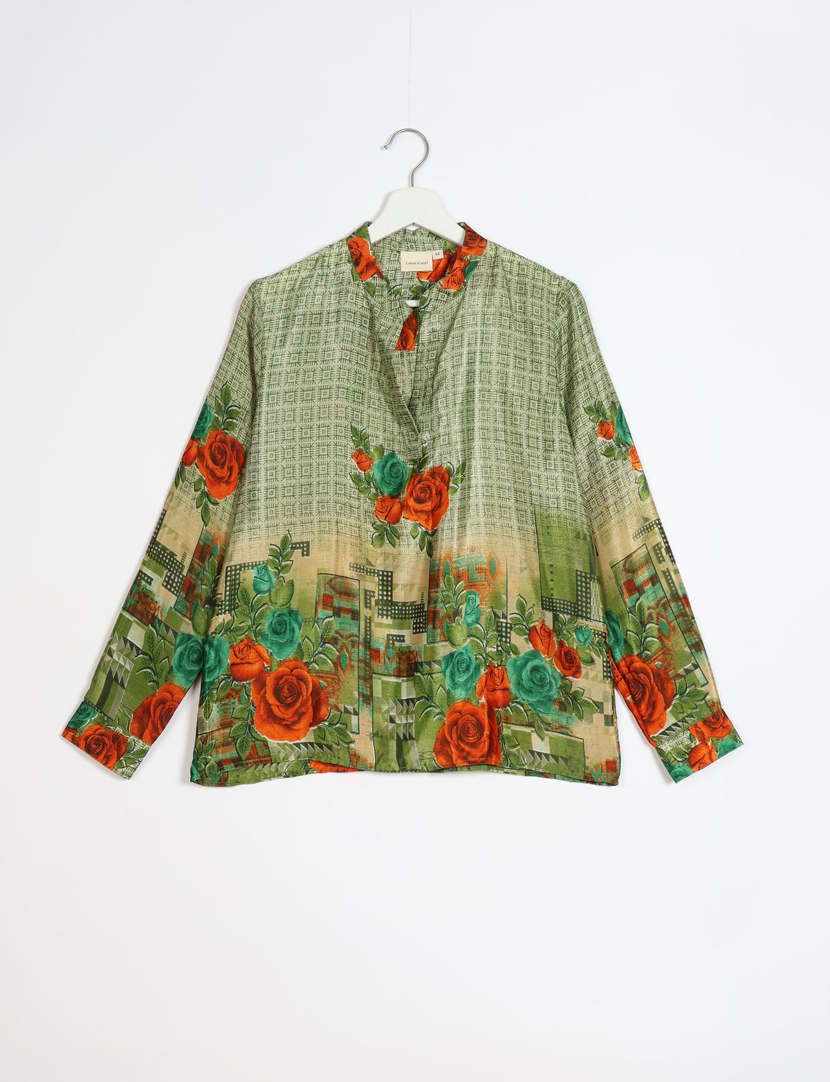 Versatile DAY BLOUSE, a sustainable wardrobe essential with a classic Johnny collar and full sleeves. Lightweight fabric for a comfortable fit, perfect for dressing up or down. Explore ethical clothing and green fashion with this eco-friendly and timeless piece, perfect for any occasion.