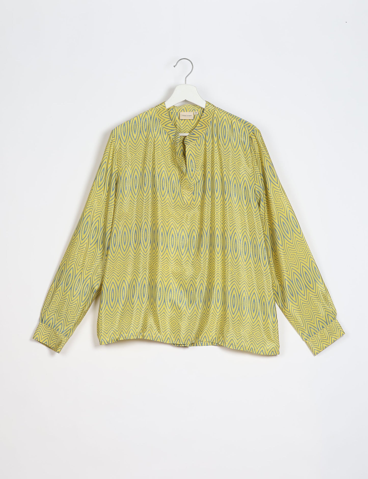 Versatile DAY BLOUSE, a sustainable wardrobe essential with a classic Johnny collar and full sleeves. Lightweight fabric for a comfortable fit, perfect for dressing up or down. Explore ethical clothing and green fashion with this eco-friendly and timeless piece, perfect for any occasion.