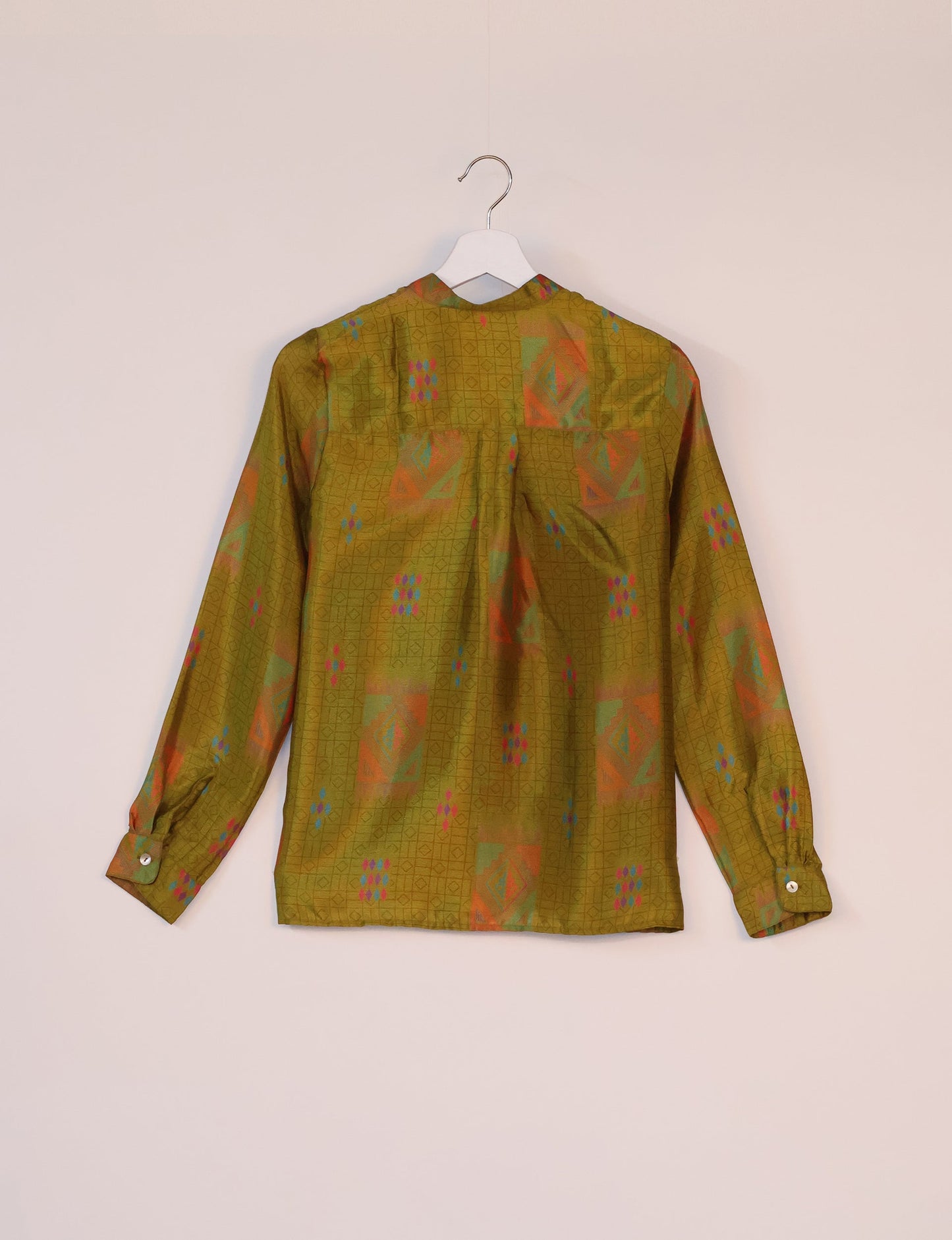 Versatile DAY BLOUSE, a sustainable wardrobe essential with a classic Johnny collar and full sleeves. Lightweight fabric for a comfortable fit, perfect for dressing up or down. Explore ethical clothing and green fashion with this eco-friendly and timeless piece, perfect for any occasion.