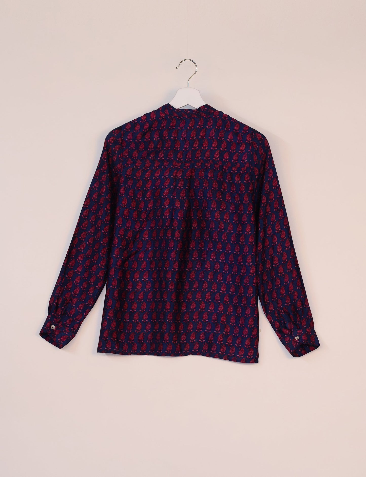 Versatile DAY BLOUSE, a sustainable wardrobe essential with a classic Johnny collar and full sleeves. Lightweight fabric for a comfortable fit, perfect for dressing up or down. Explore ethical clothing and green fashion with this eco-friendly and timeless piece, perfect for any occasion.