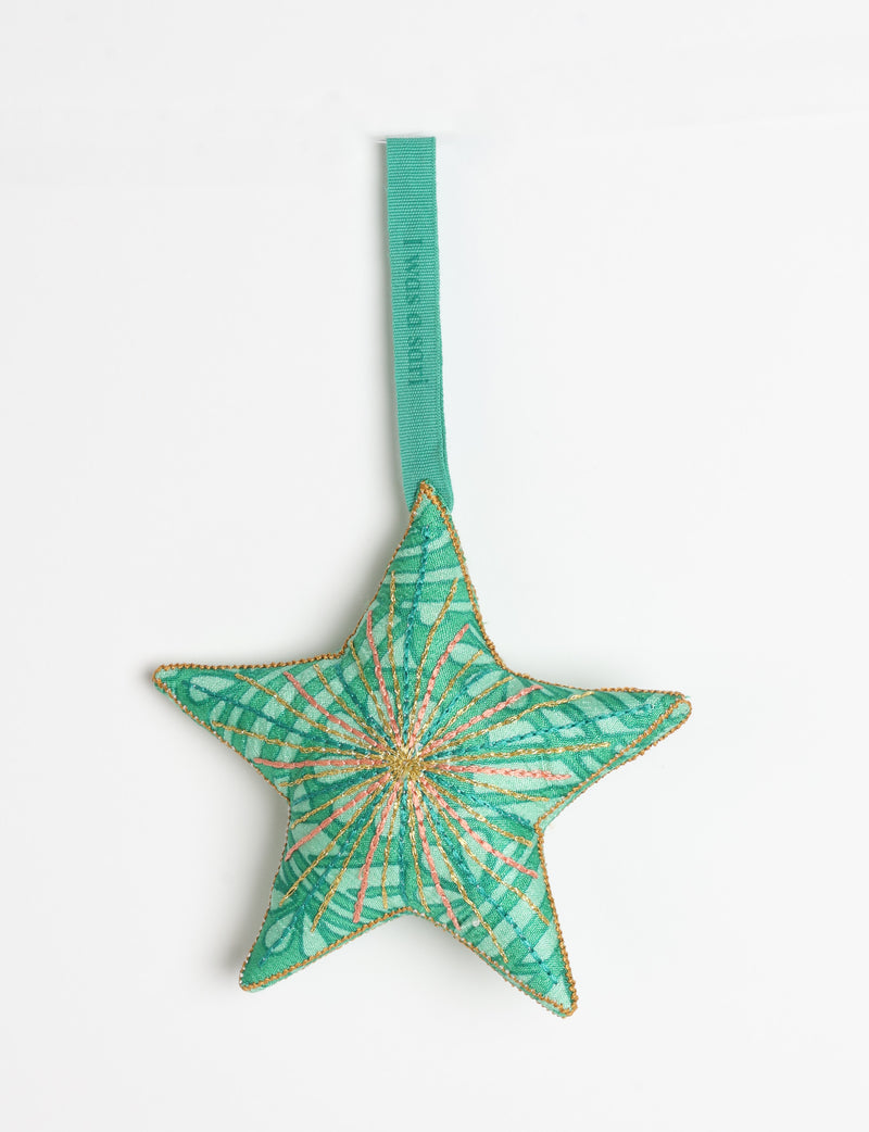 Timeless star ornament - Green Abstract