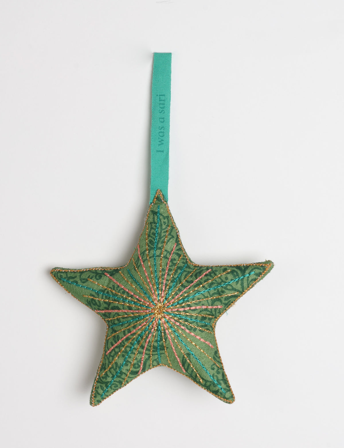 Timeless star ornament - Green Abstract