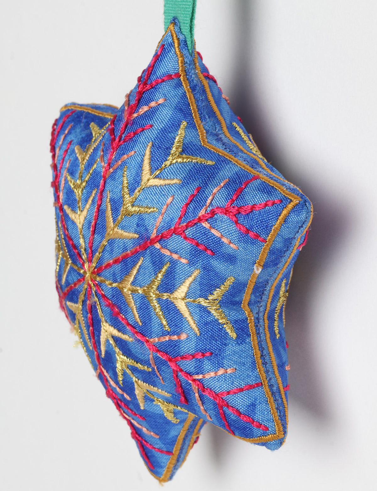Zeitloses Schneeflocken-Ornament - Blue Abstract