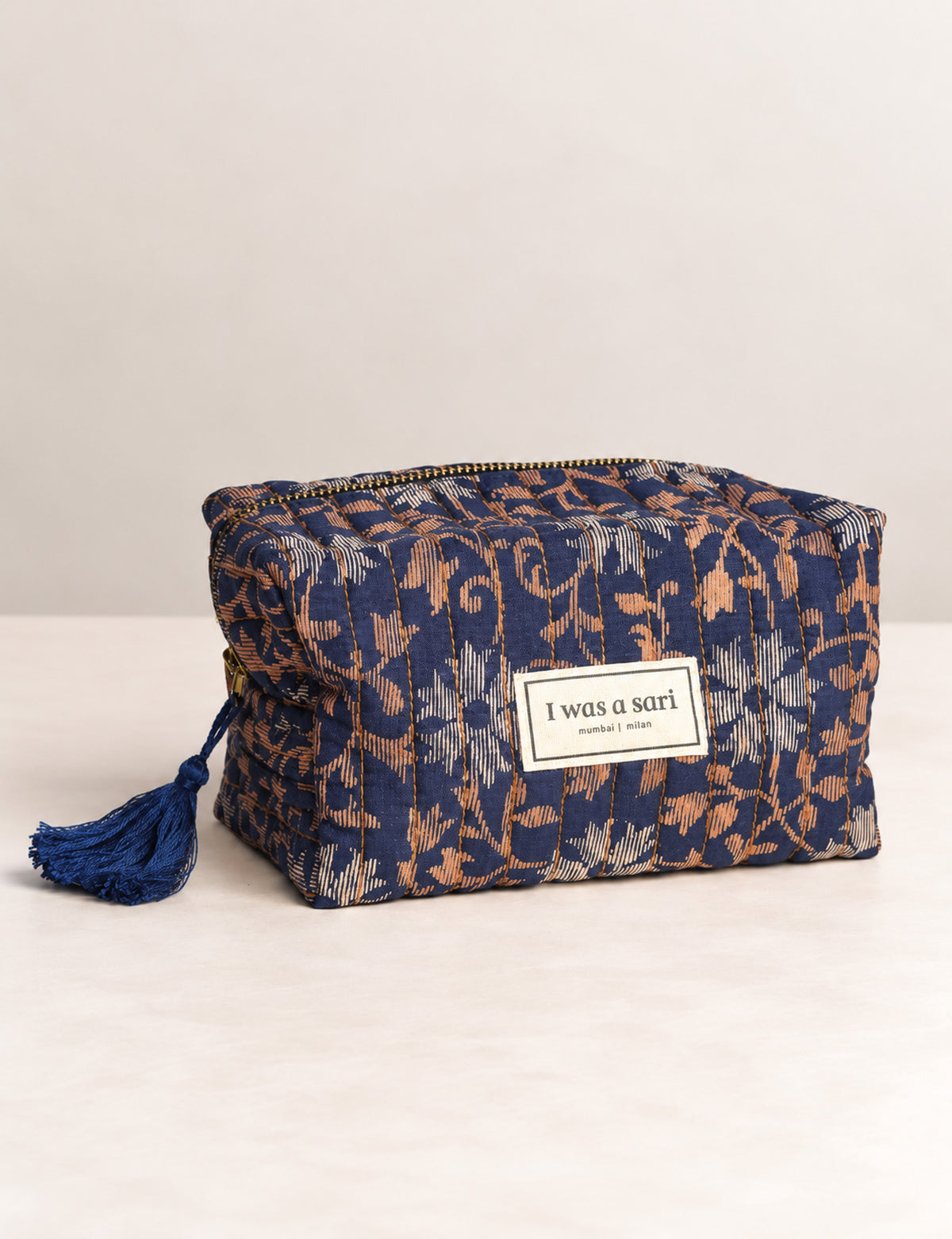 Quilted utility pouch - Blue Tropical