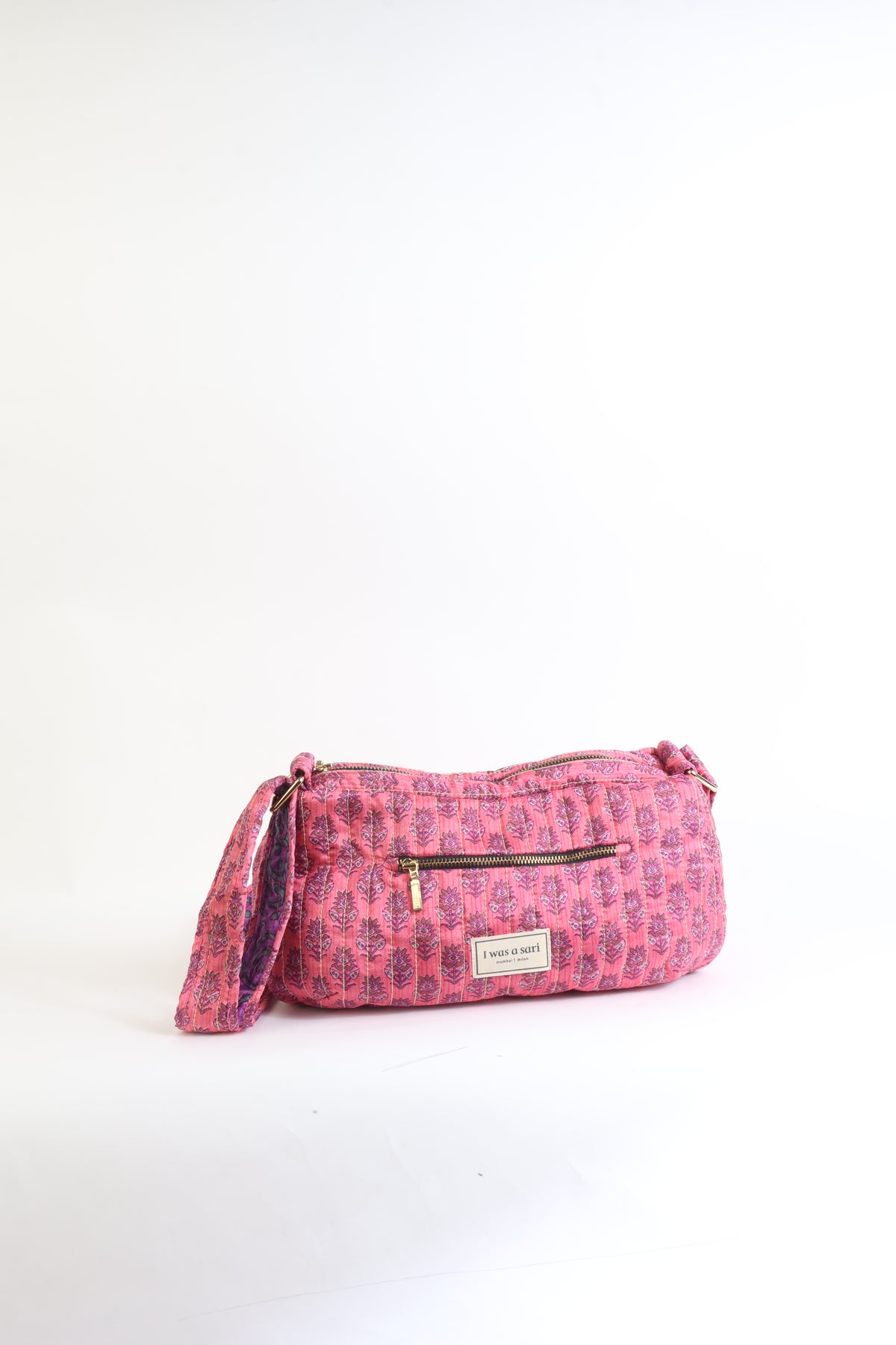 Quilted sling bag - Pink Tropical