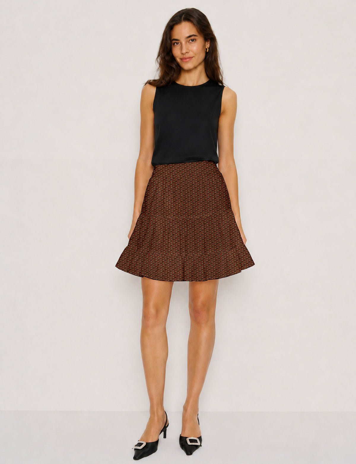Short tiered skirt -