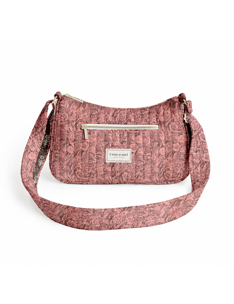 Quilted sling bag - Pink Floral