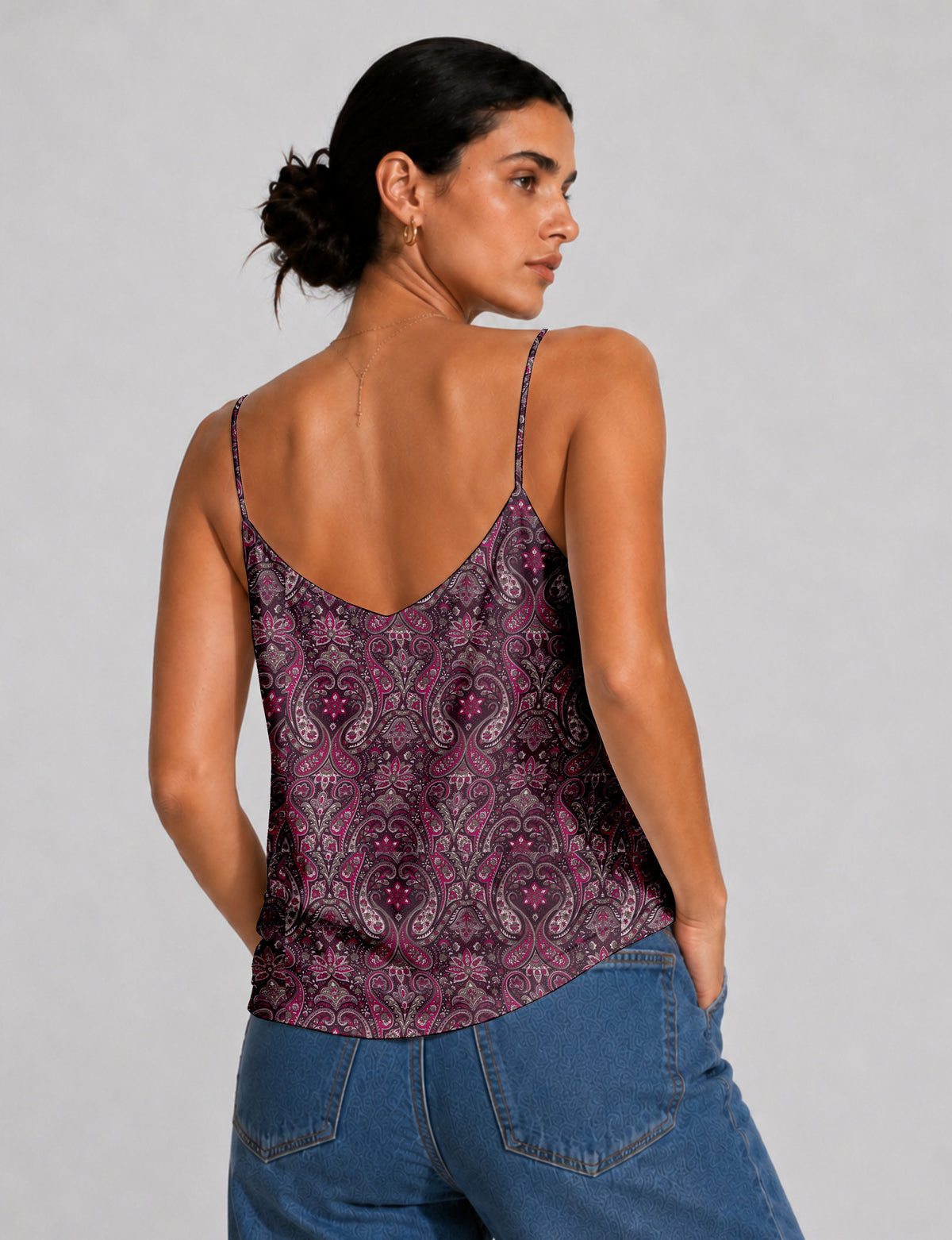 Slip top - Pink Paisley