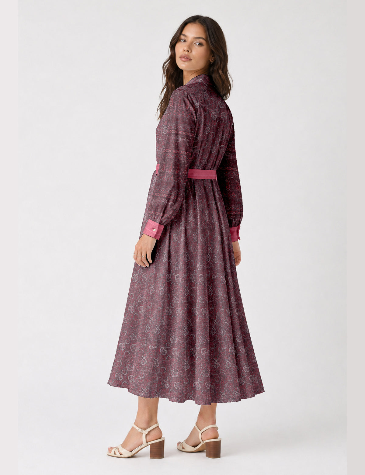 Long shirt dress - Pink Tropical
