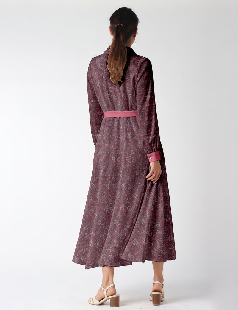 Long shirt dress - Pink Tropical