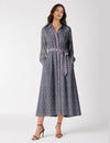 Long shirt dress - Purple Tropical