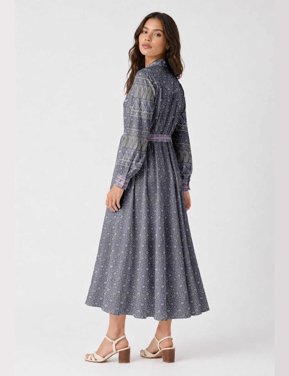 Long shirt dress - Purple Tropical