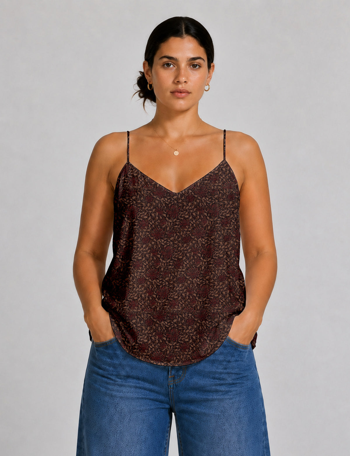 Slip top - Red Leaves