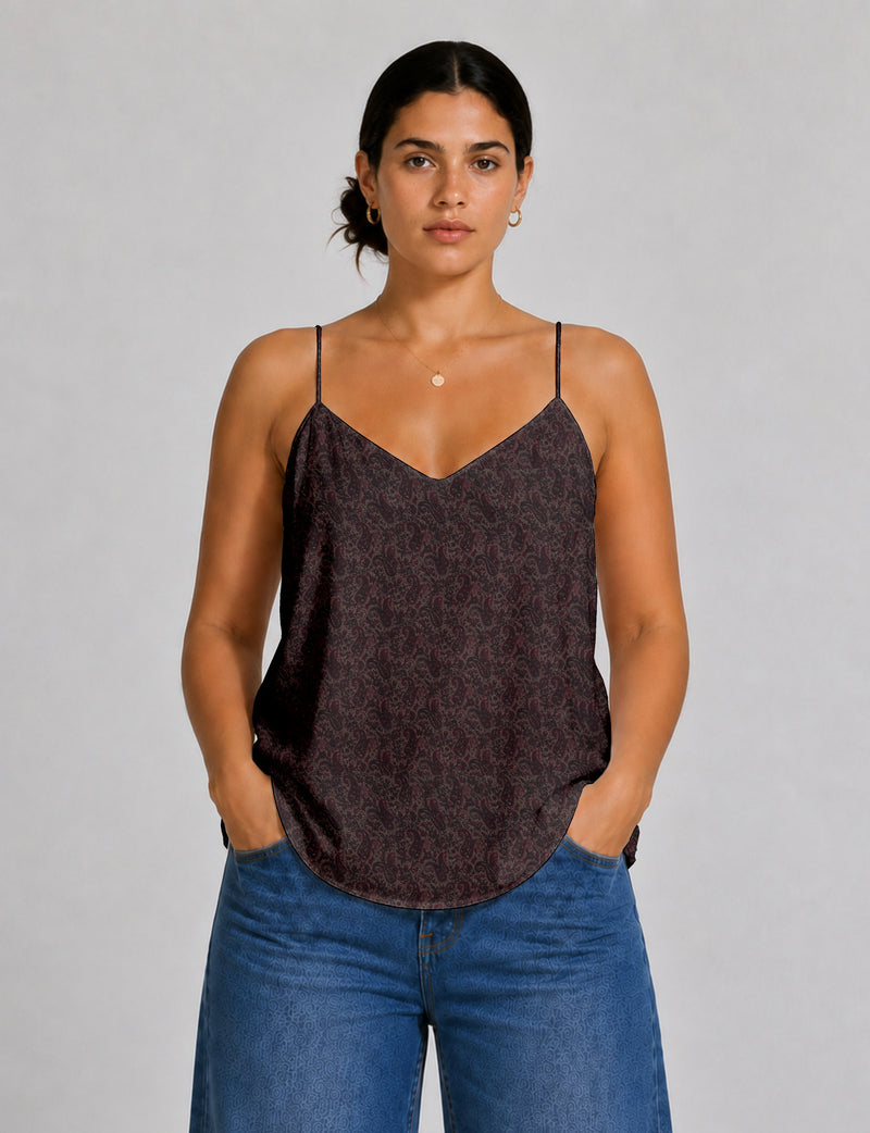 Slip top - Red Paisley