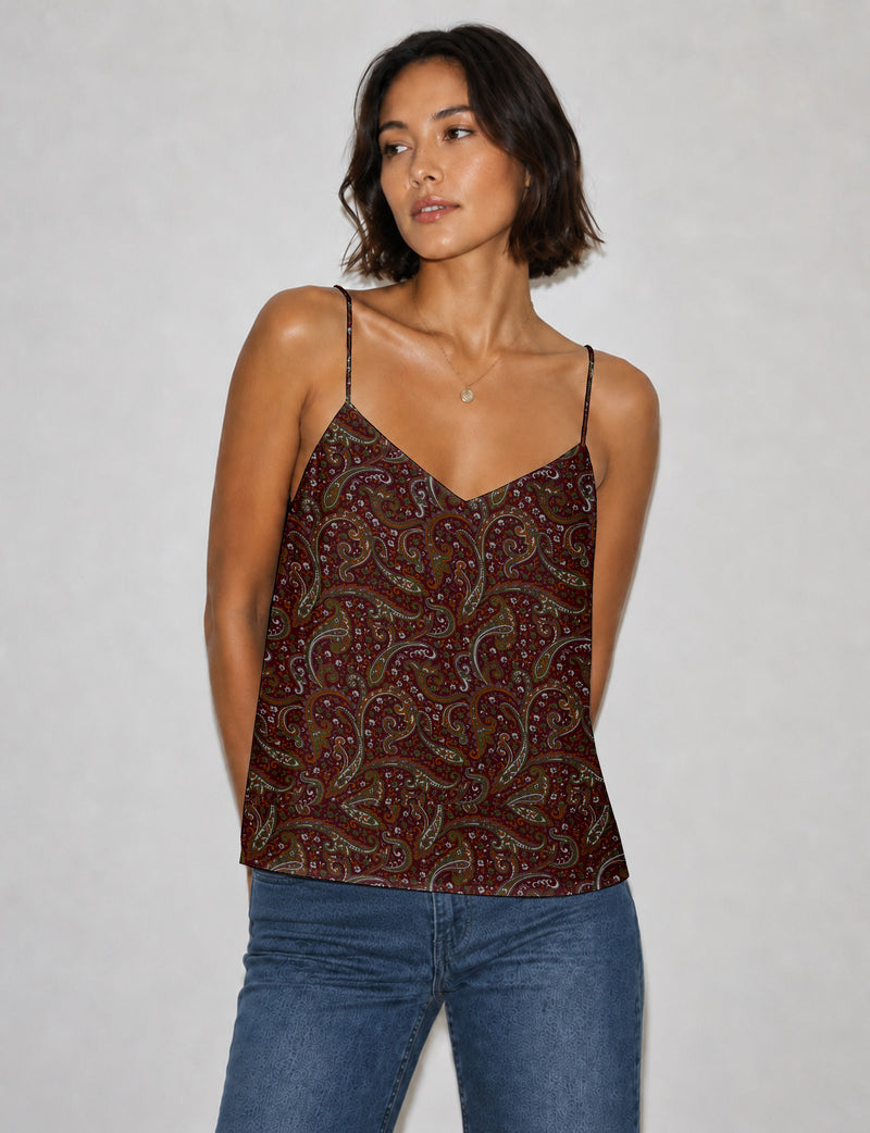 Slip top - Red Paisley