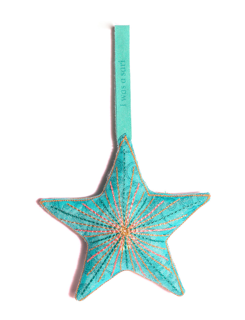 Timeless star ornament - Green Abstract