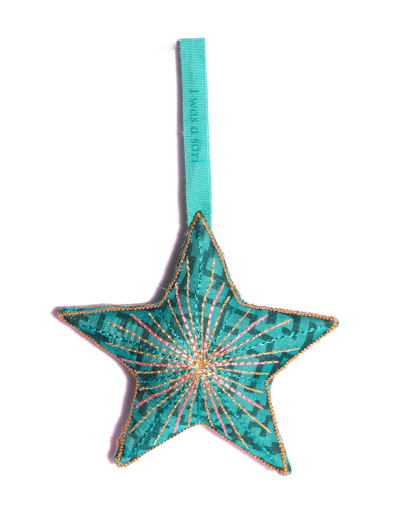 Timeless star ornament - Green Abstract