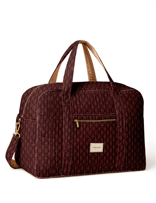 Quilted duffle bag - Red Leaves